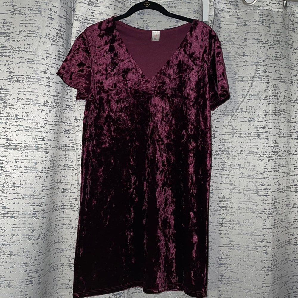 Wine Colored Velvet Dress